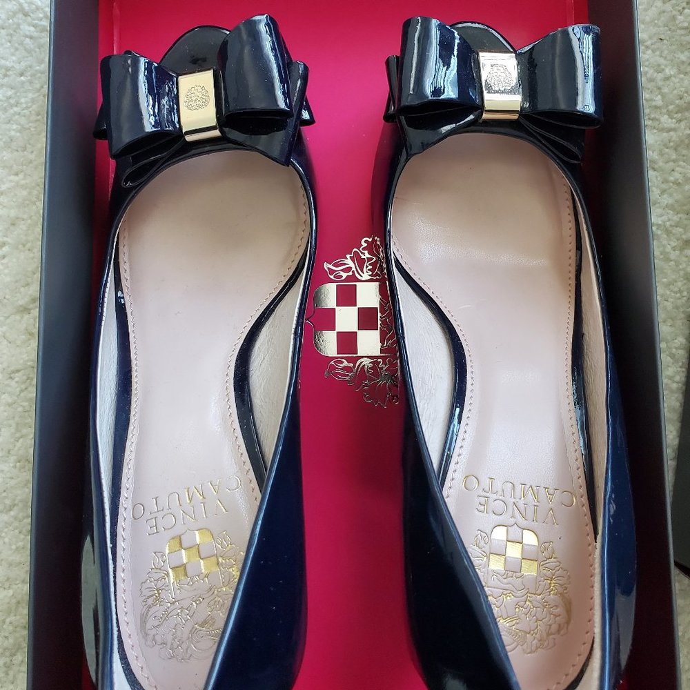 Vince Camuto Navy Blue Wedges